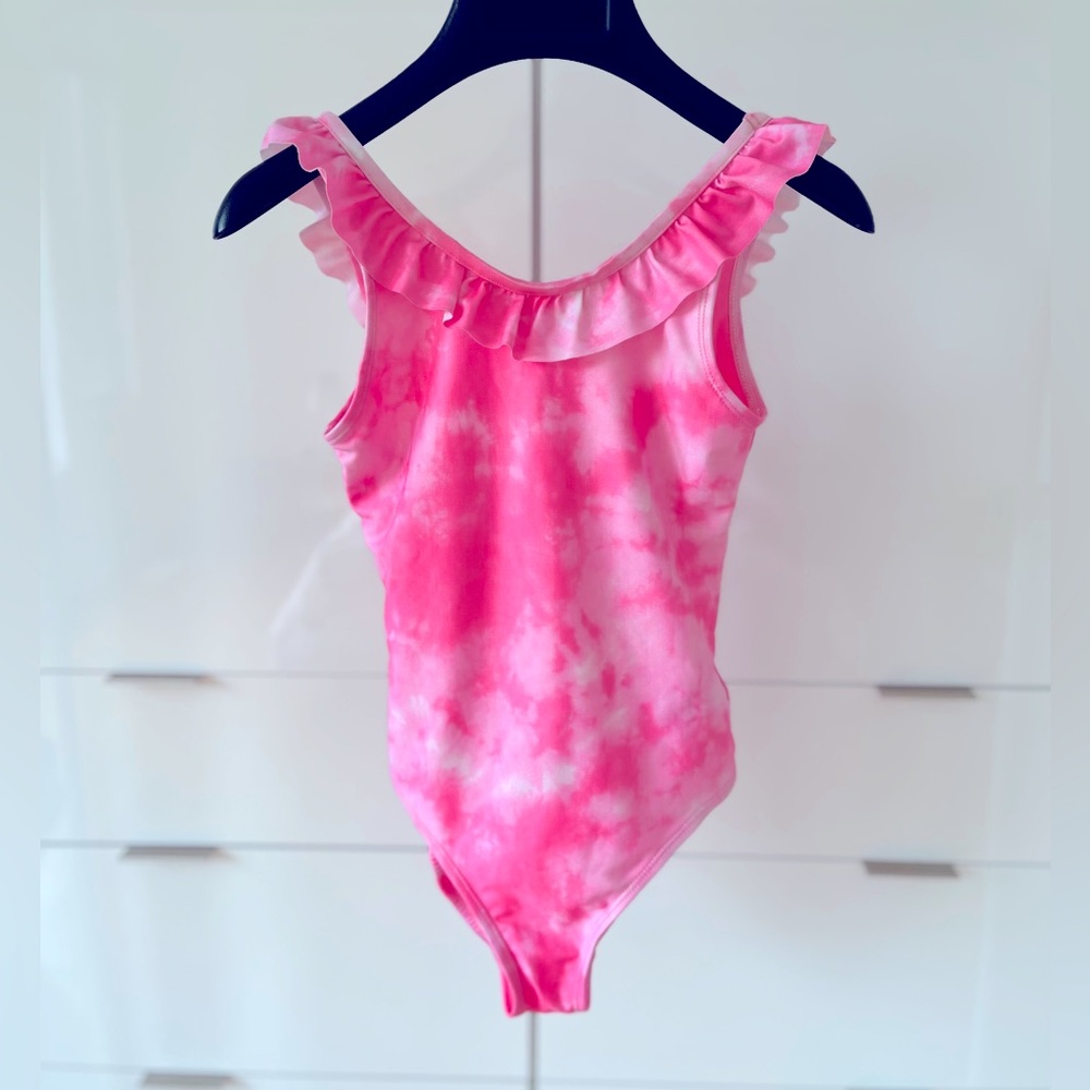 GAP Kids Pink Tie-Dye One Piece Swimsuit